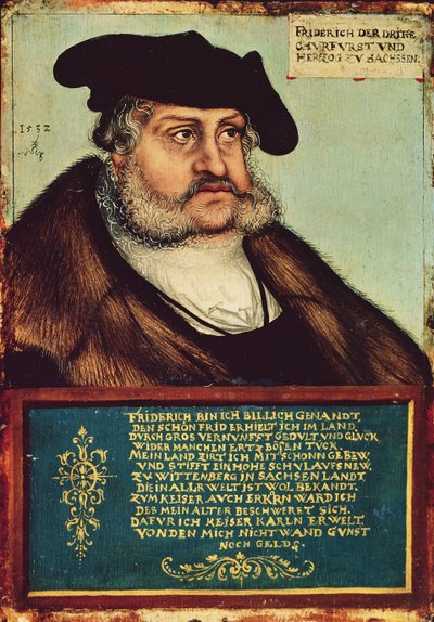 Portrait of Frederick III, Elector of Saxony by Lucas Cranach the Elder